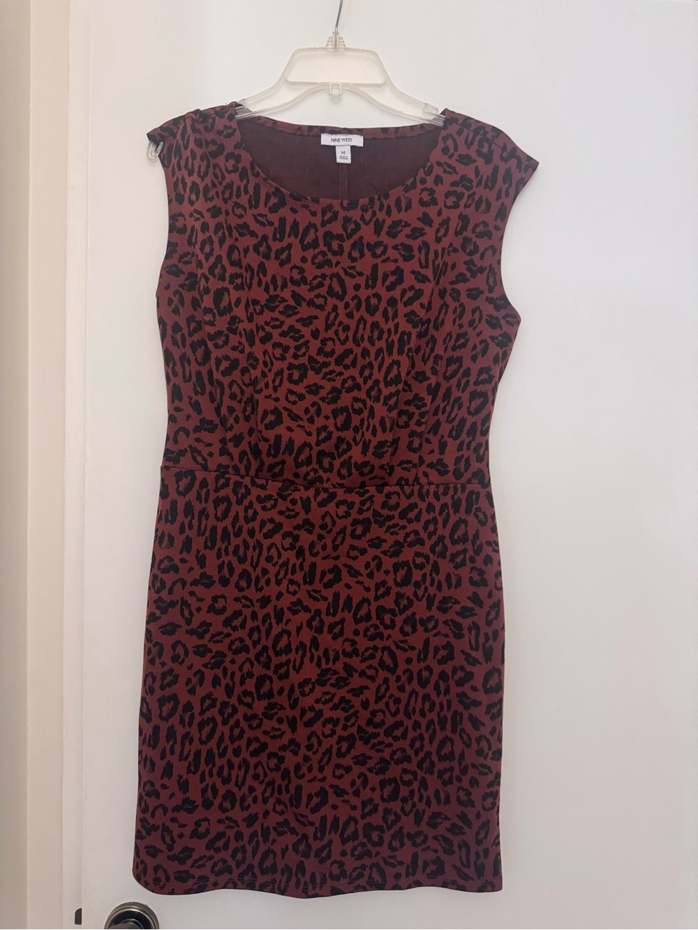 Sleeveless Rust Leopard Dress